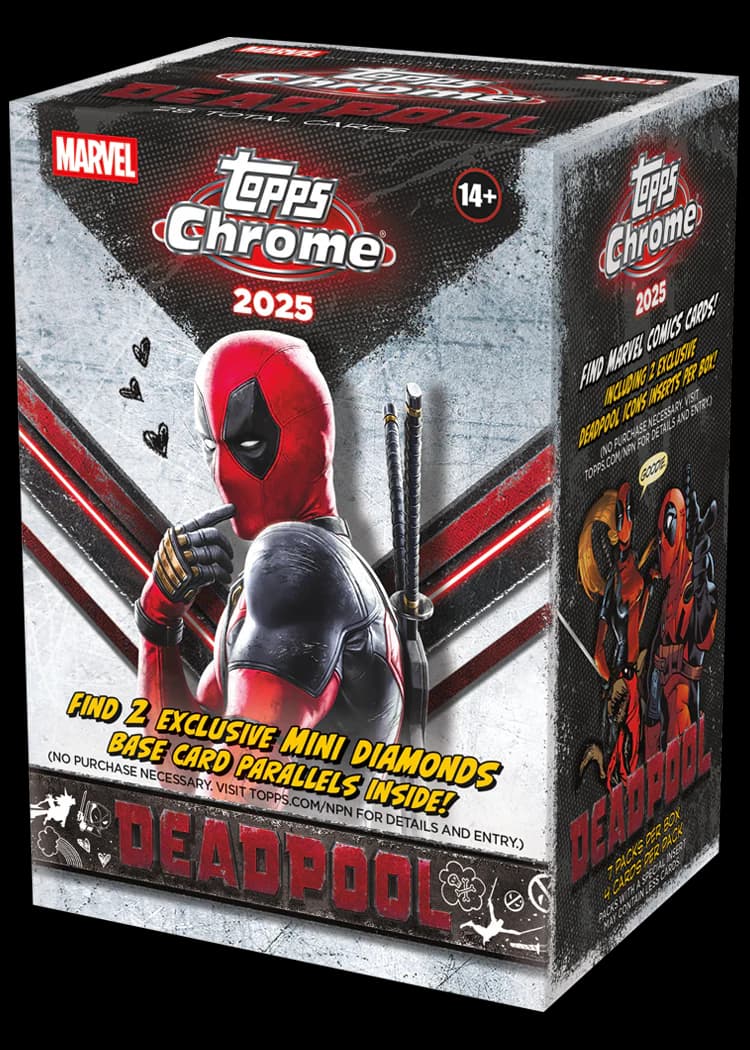 2025 Topps Chrome Deadpool Value Box — marvel card