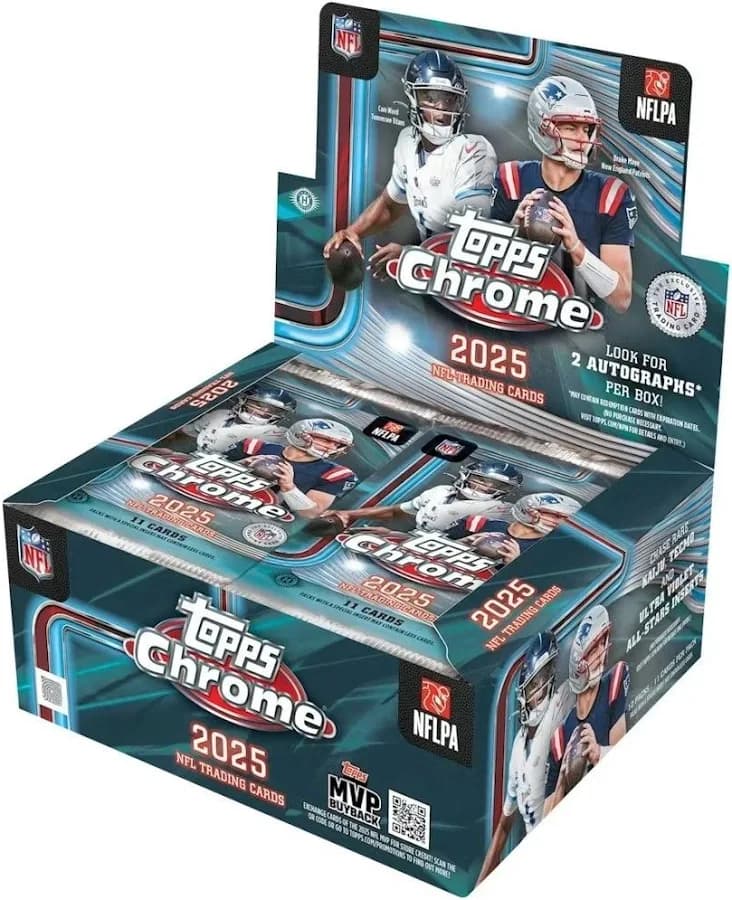 2025 Topps Chrome Football Jumbo Box — nfl card